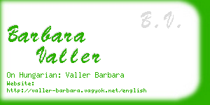 barbara valler business card